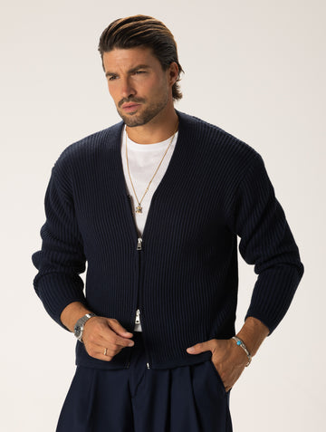 MINORI CARDIGAN AZUL MARINO