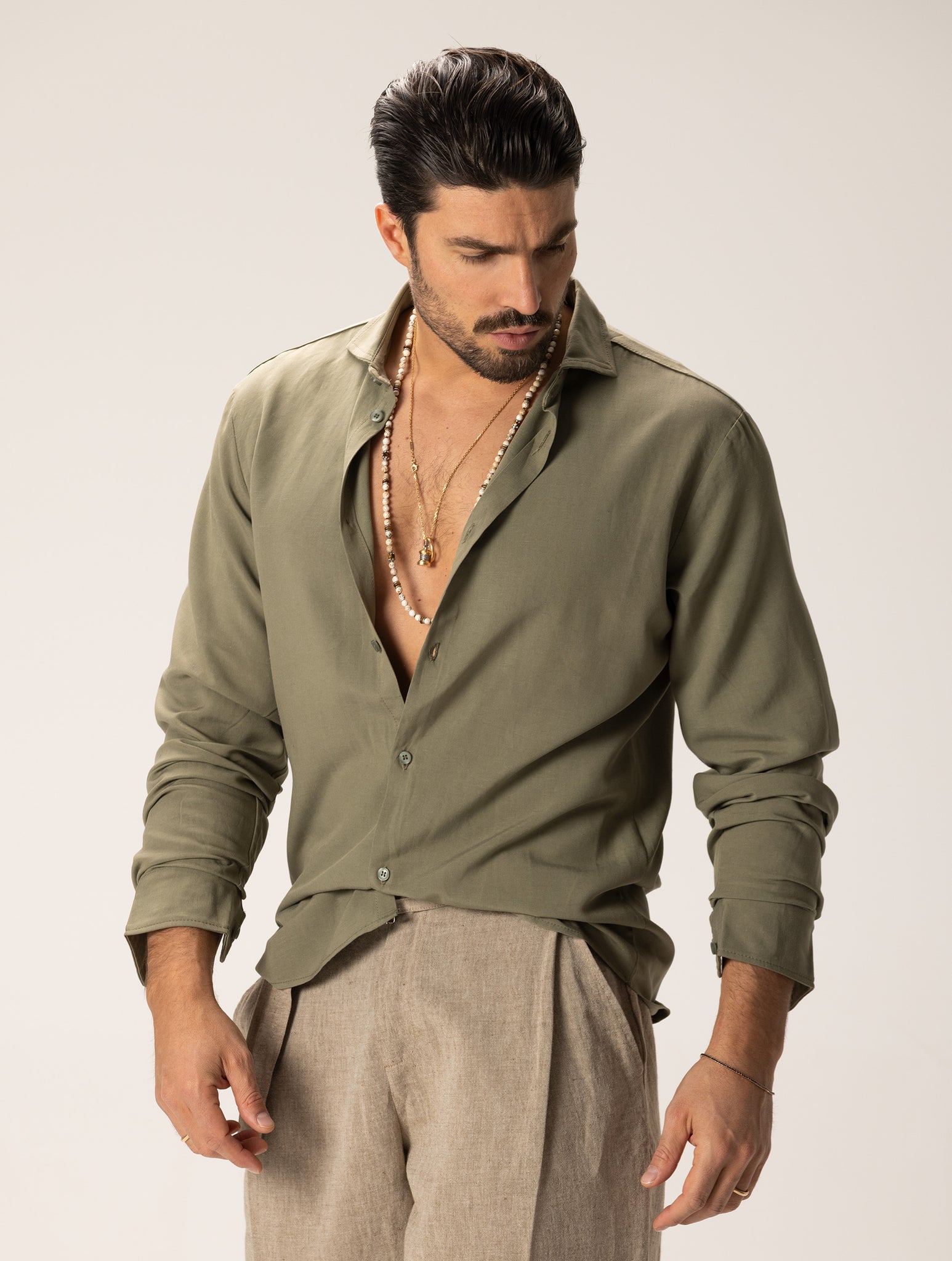 LOGAN CASUAL SHIRT IN SAGE