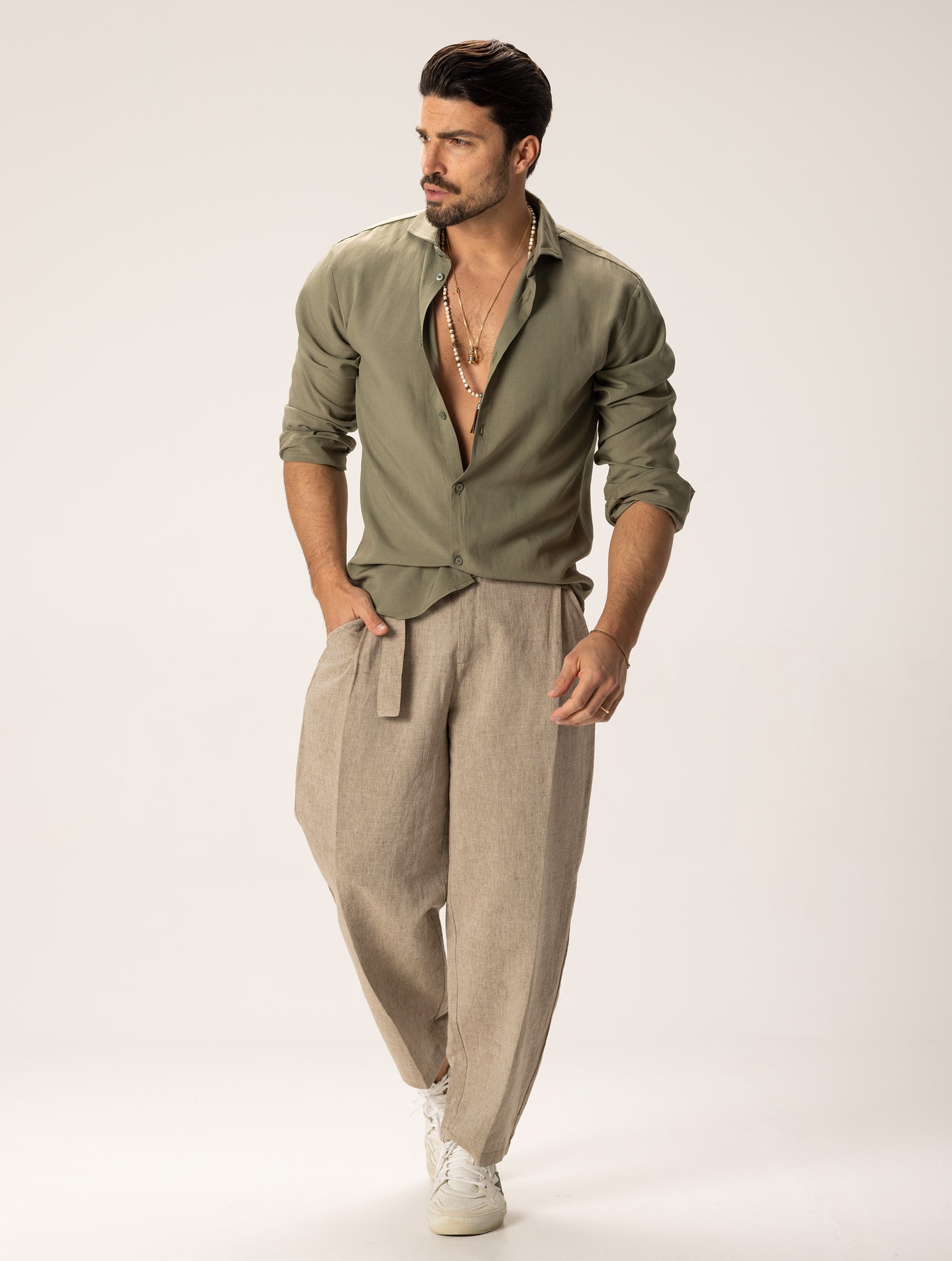 LOGAN CASUAL SHIRT IN SAGE