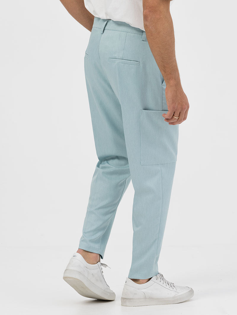 Pantalon cargo bleu clair sale