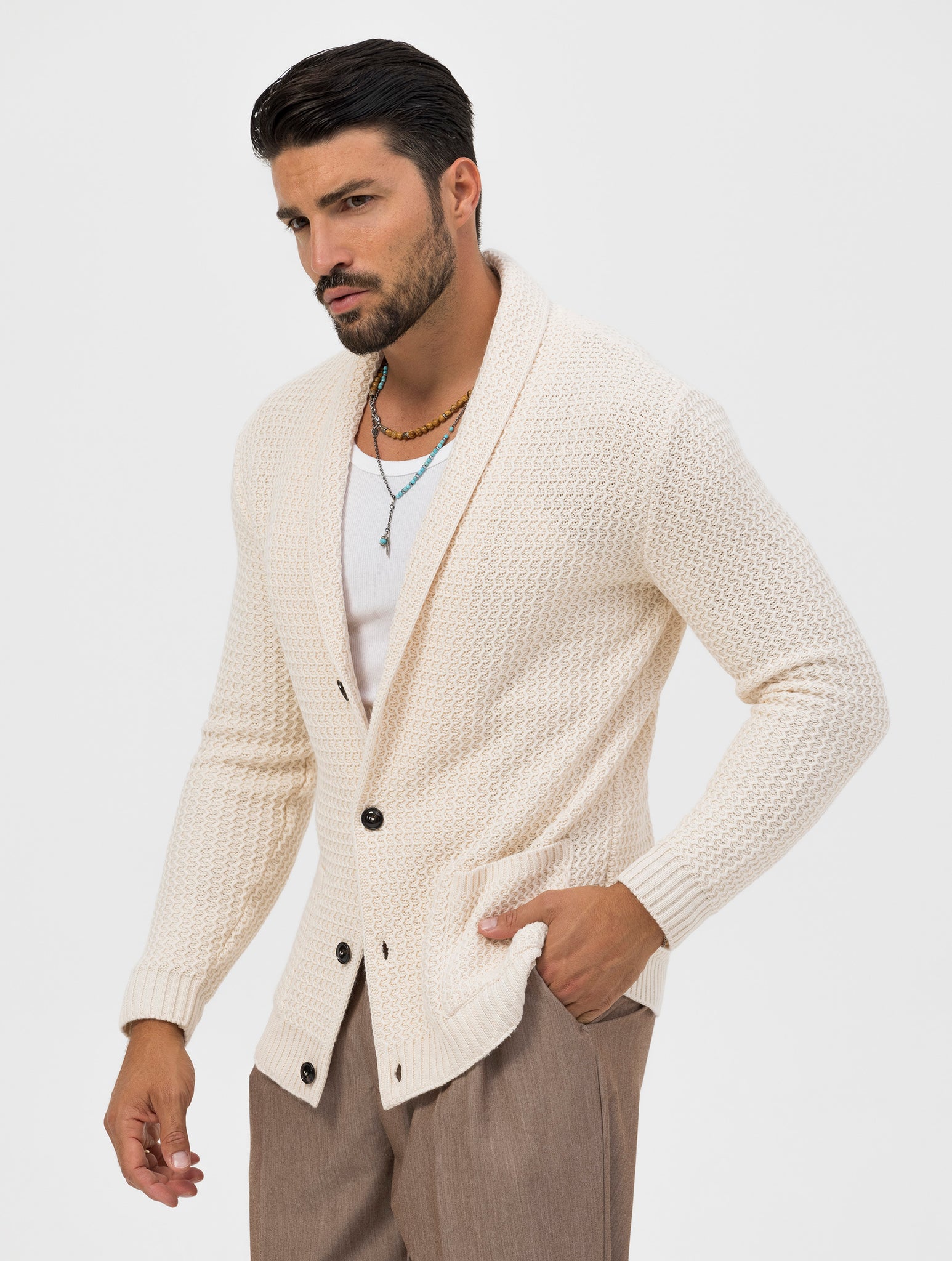 RICHARD CREME CARDIGAN