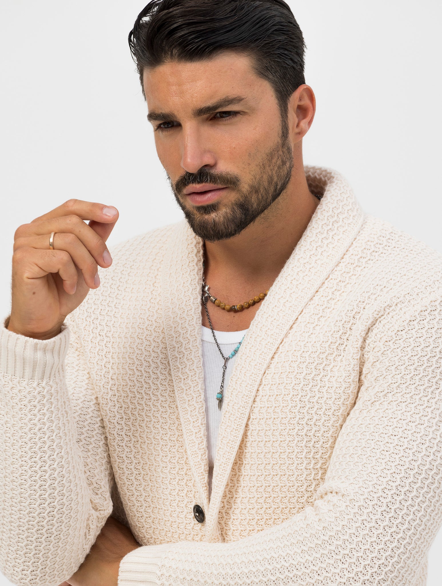 RICHARD CREME CARDIGAN