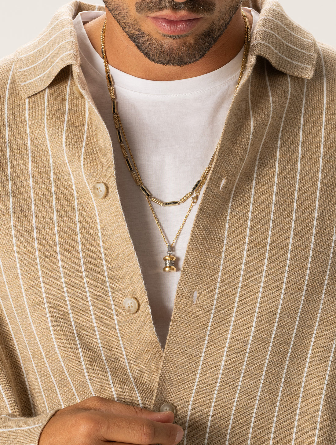 DAISUKE CAMICIA IN MAGLIA BEIGE