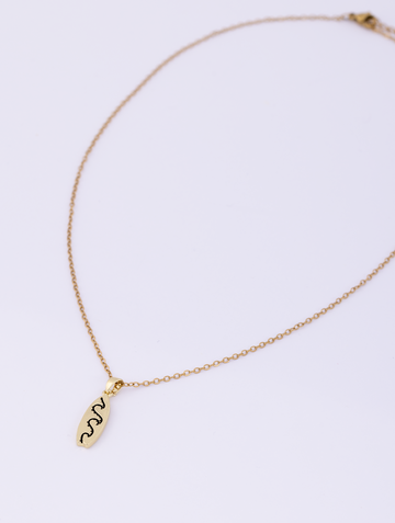 NECKLACE IN GOLD WITH SURF PENDANT