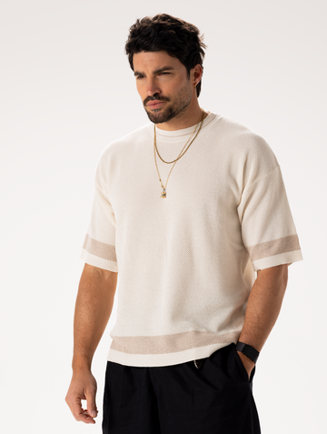 KATAI CAMISETA DE PUNTO EN COLOR CREMA