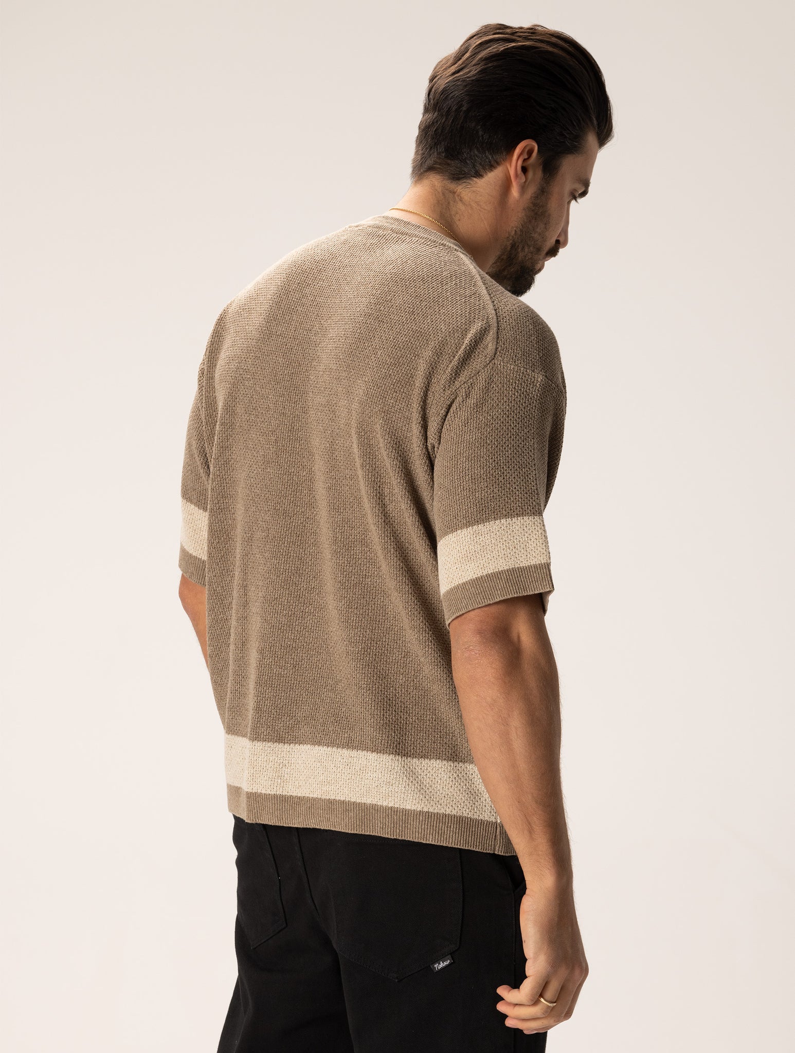 KATAI KNITTED T-SHIRT IN CLAY