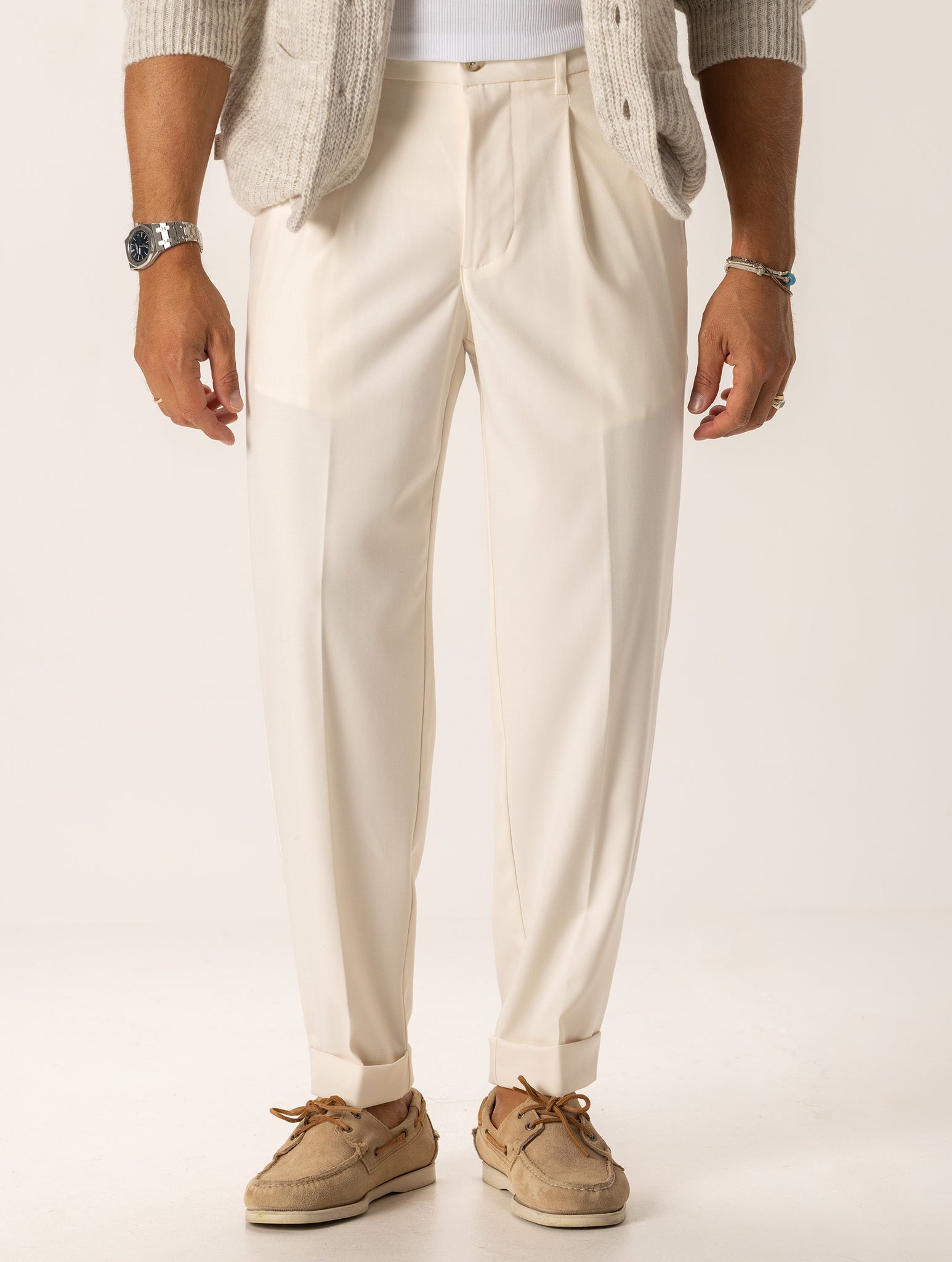 BEN PANTALONES FORMALES CREMA