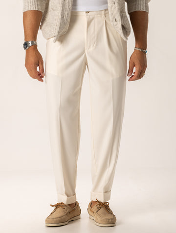 BEN PANTALONES FORMALES CREMA