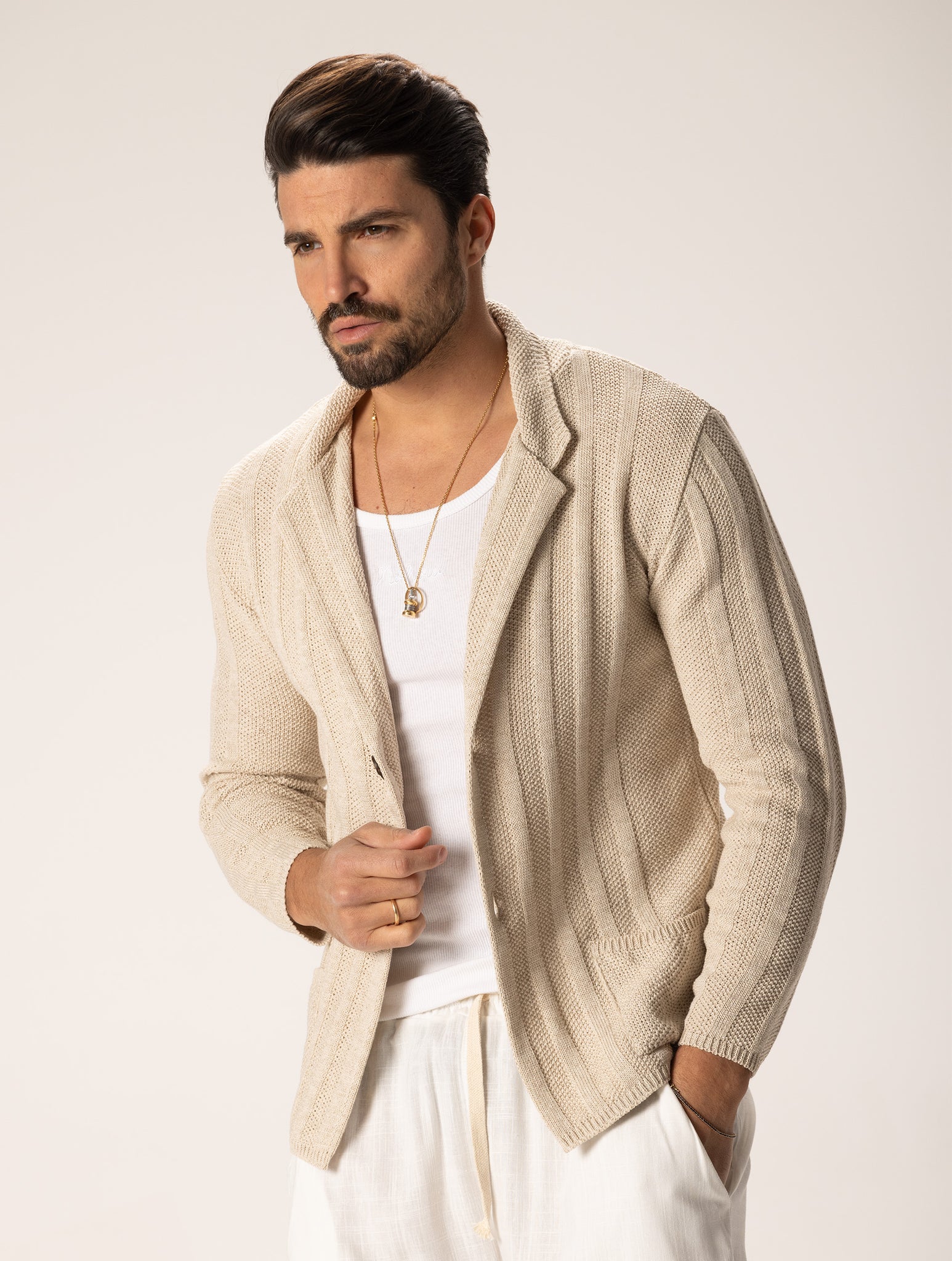 EISUKE CARDIGAN IN CREAM