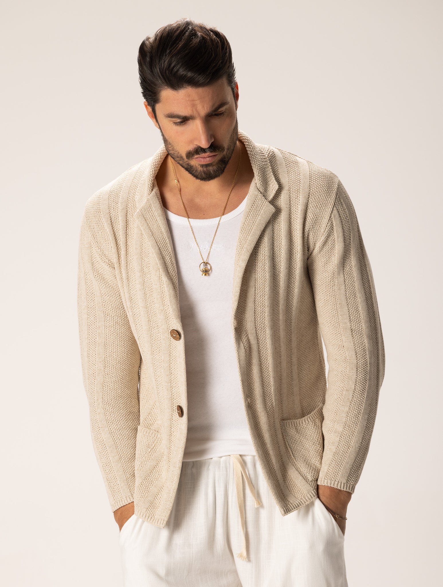 EISUKE CARDIGAN IN CREAM