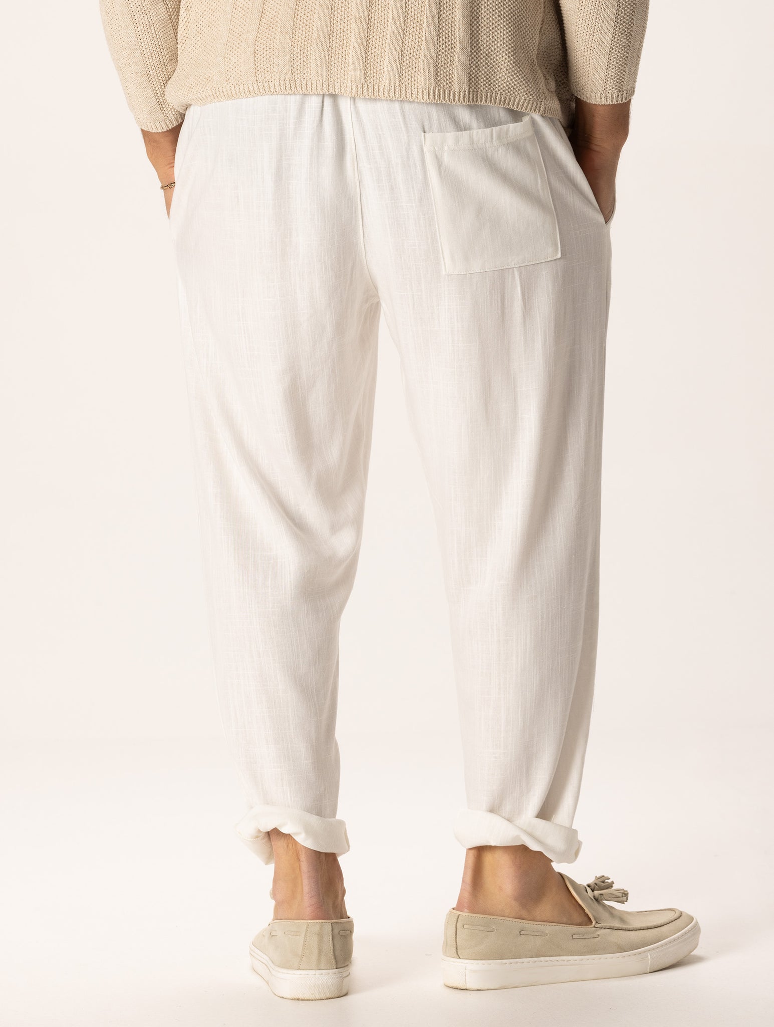 ARNOLD CASUAL PANTS IN WHITE