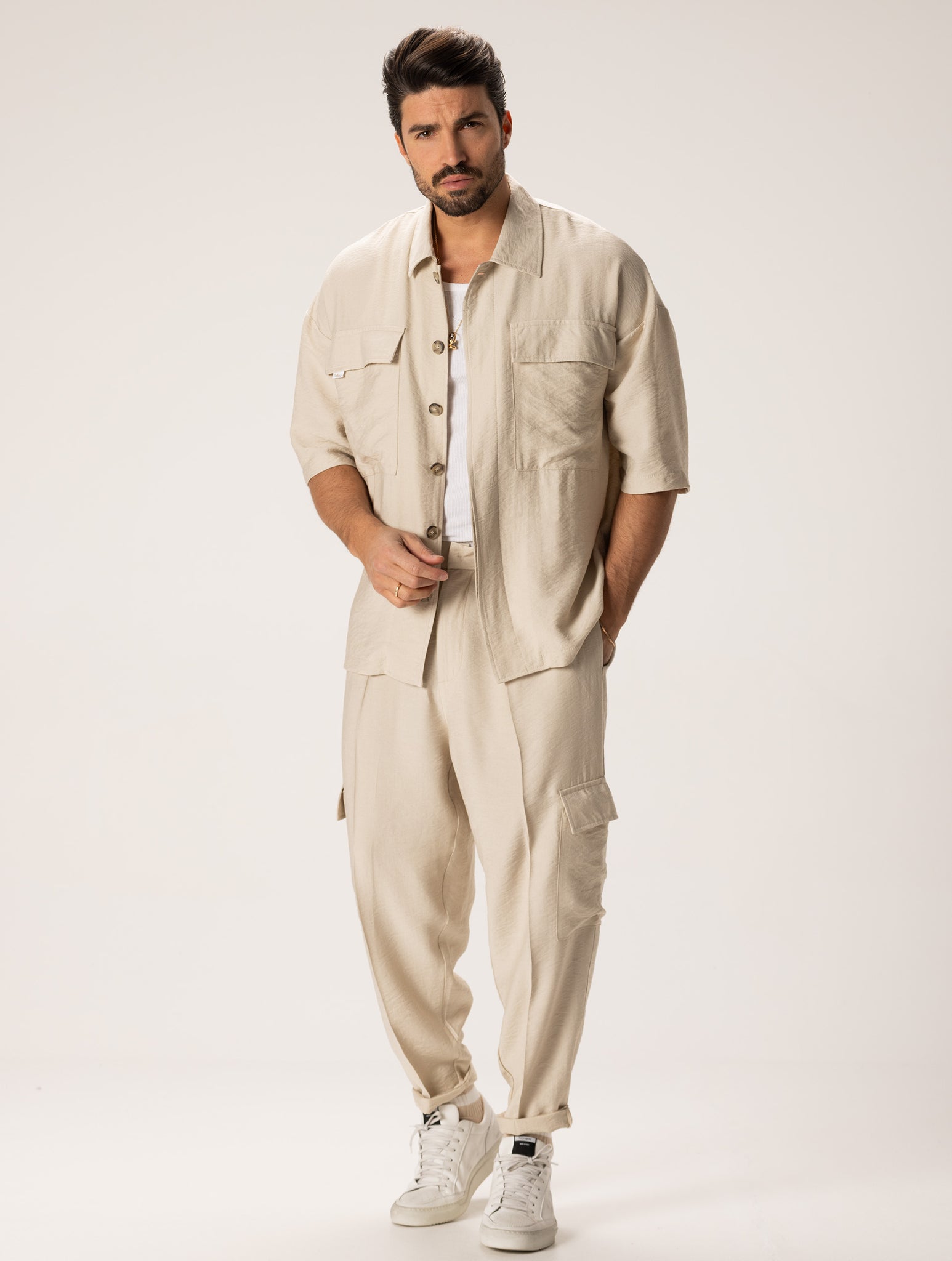 KOJI CARGO PANTS IN BEIGE