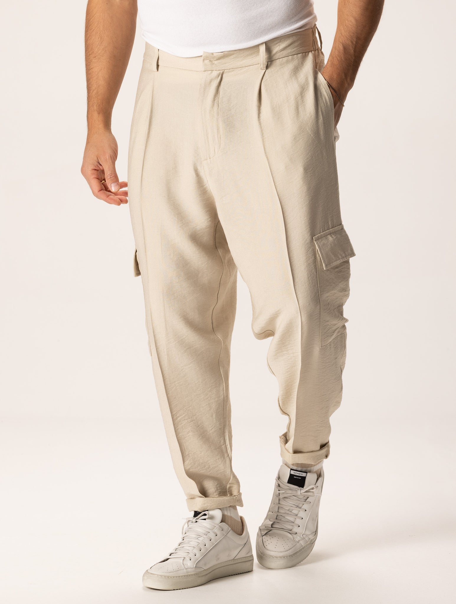 KOJI CARGO PANTS IN BEIGE