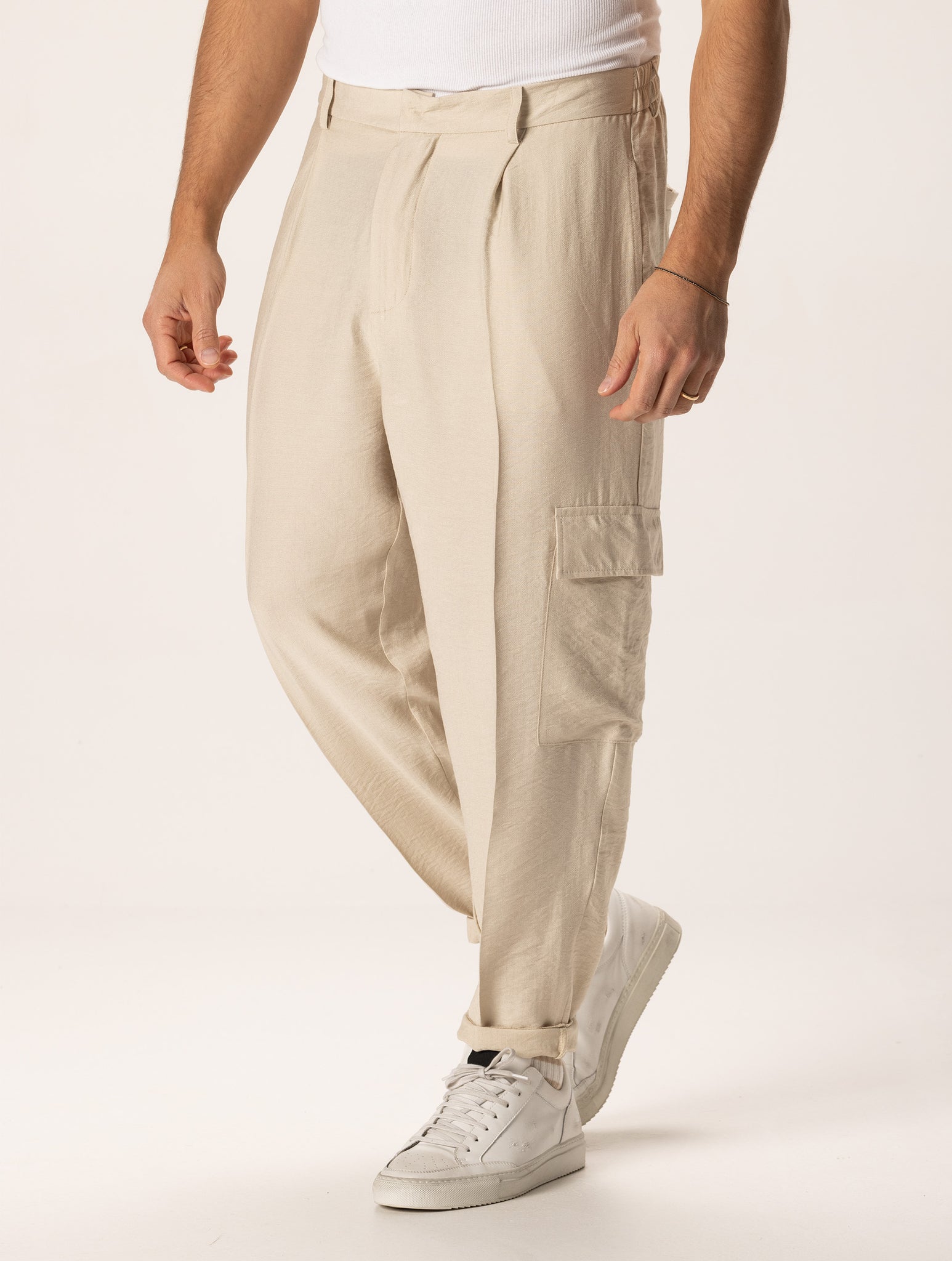 KOJI PANTALON CARGO BEIGE