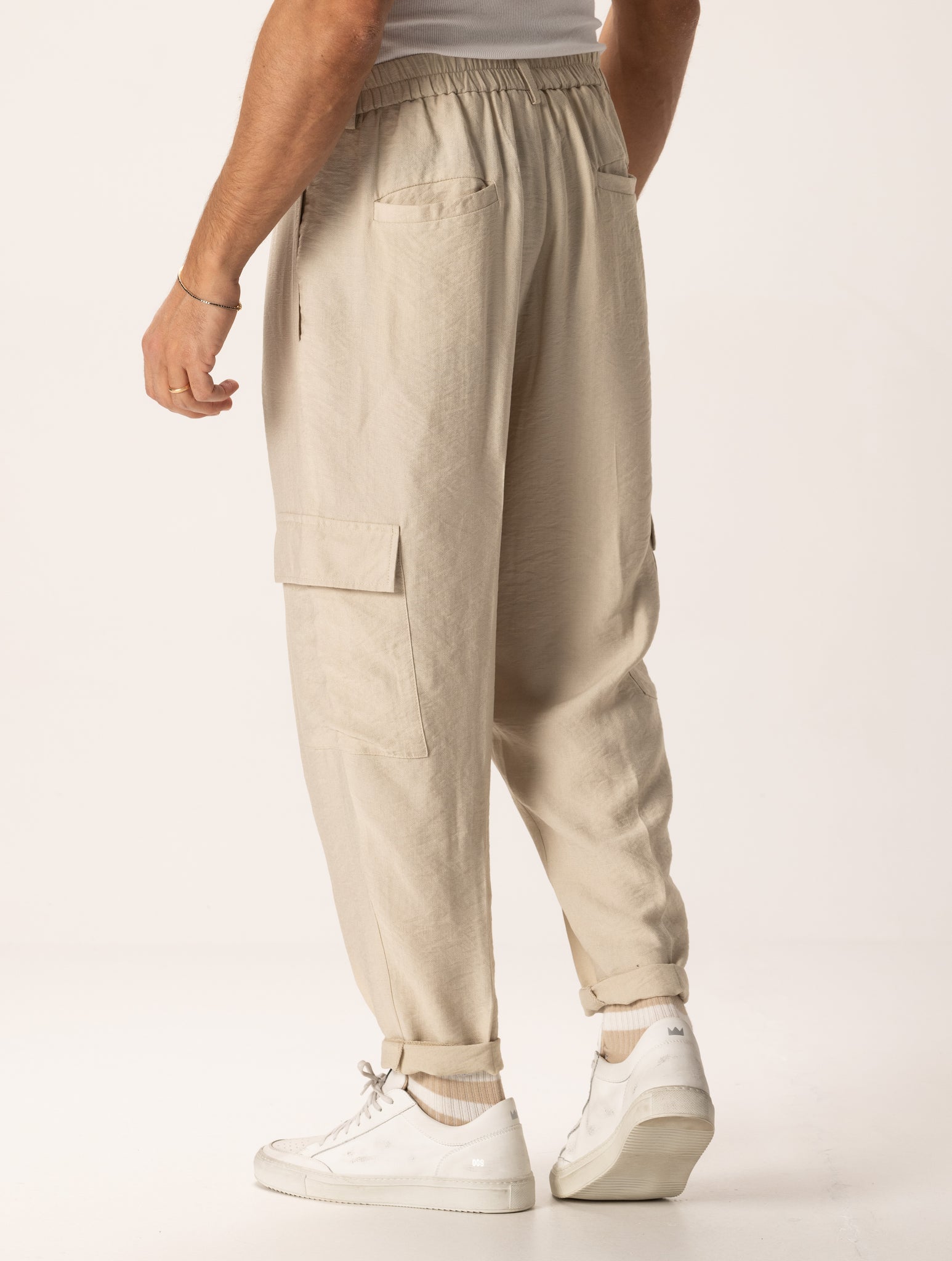 KOJI PANTALONI CARGO BEIGE