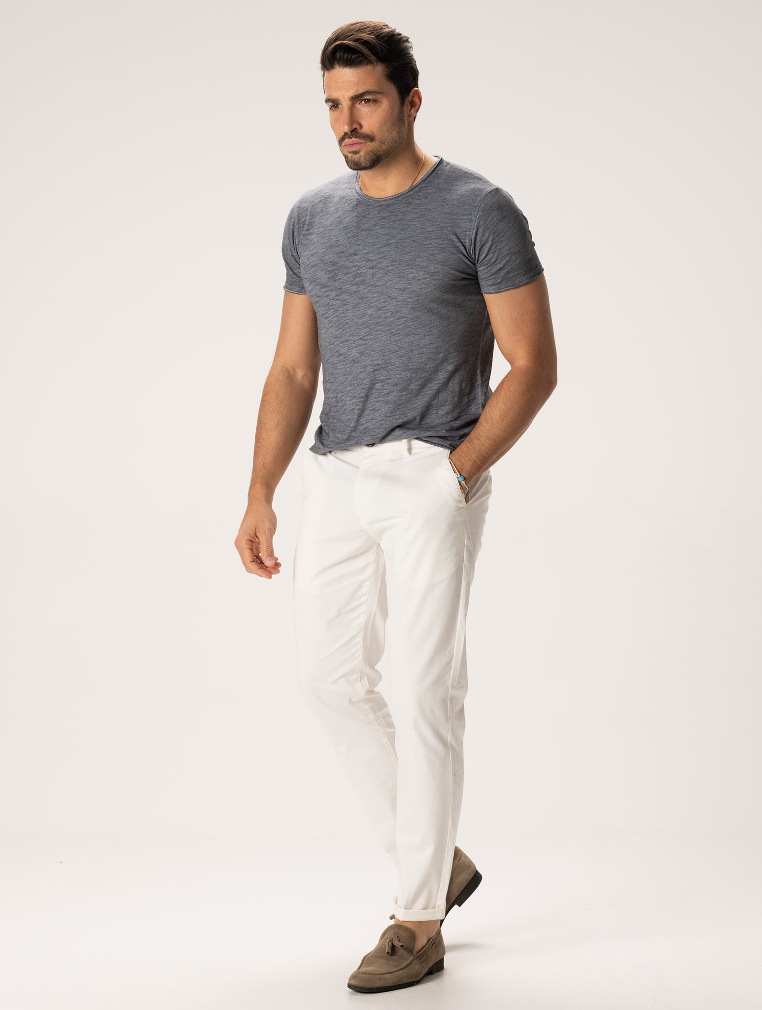 SUNE CASUAL PANTS IN WHITE