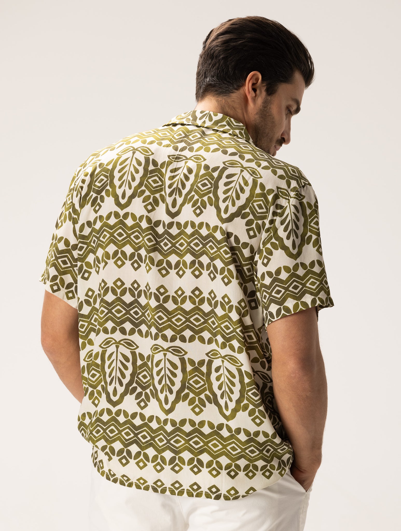 ZACHARY PRINTED SHIRT IN GREEN