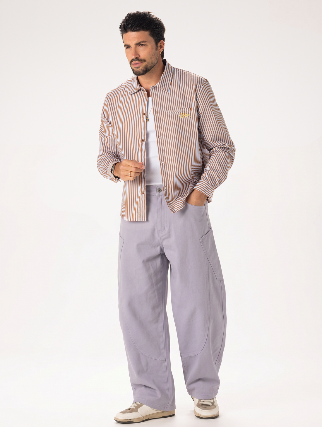 BAGGY CARGO PANTS IN GREY