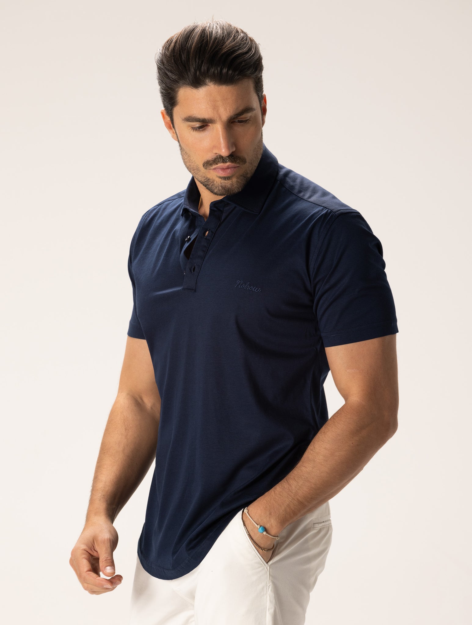 CHARLIE SHORT POLO IN NAVY