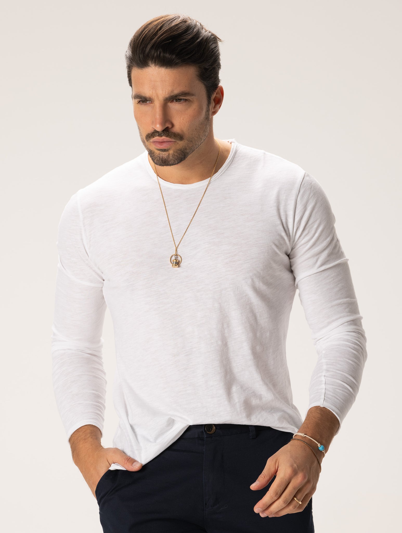 LIP LONG T-SHIRT IN WHITE