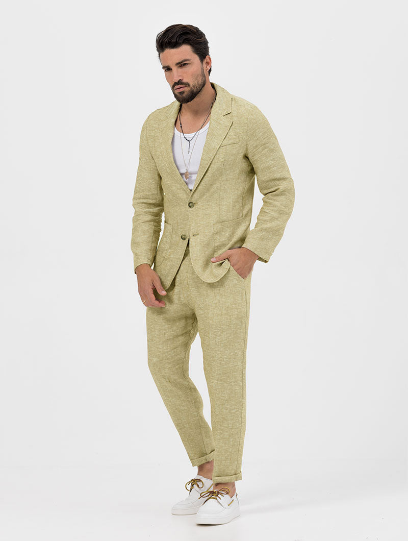 FEDRO SINGLE BREASTED SUIT IN GREEN