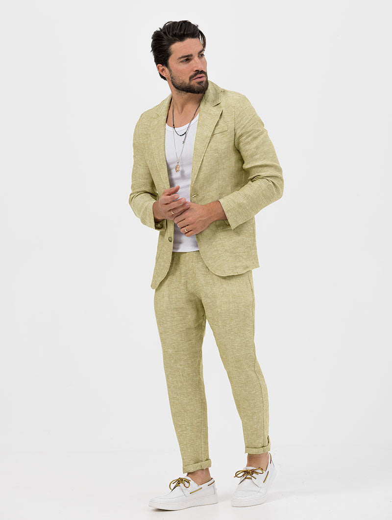 FEDRO SINGLE BREASTED SUIT IN GREEN