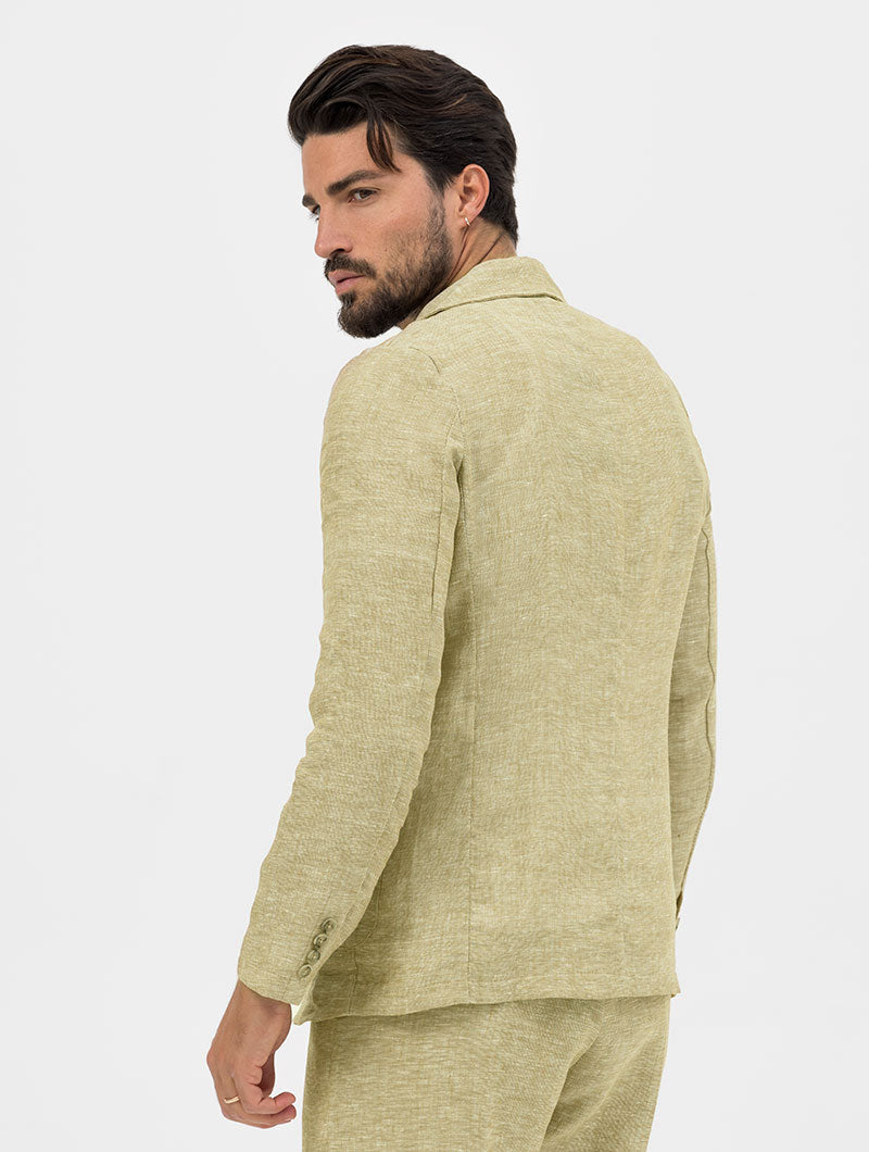 FEDRO SINGLE BREASTED BLAZER IN GREEN