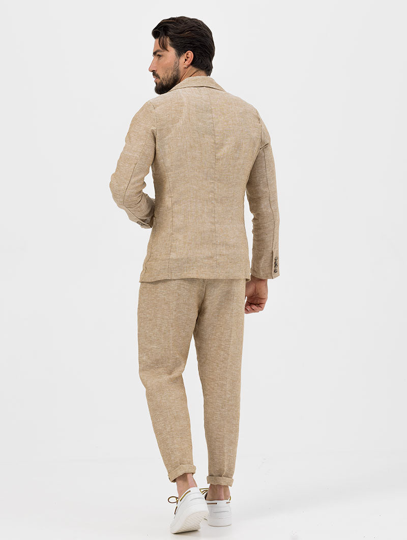 FEDRO SINGLE BREASTED SUIT IN KHAKI