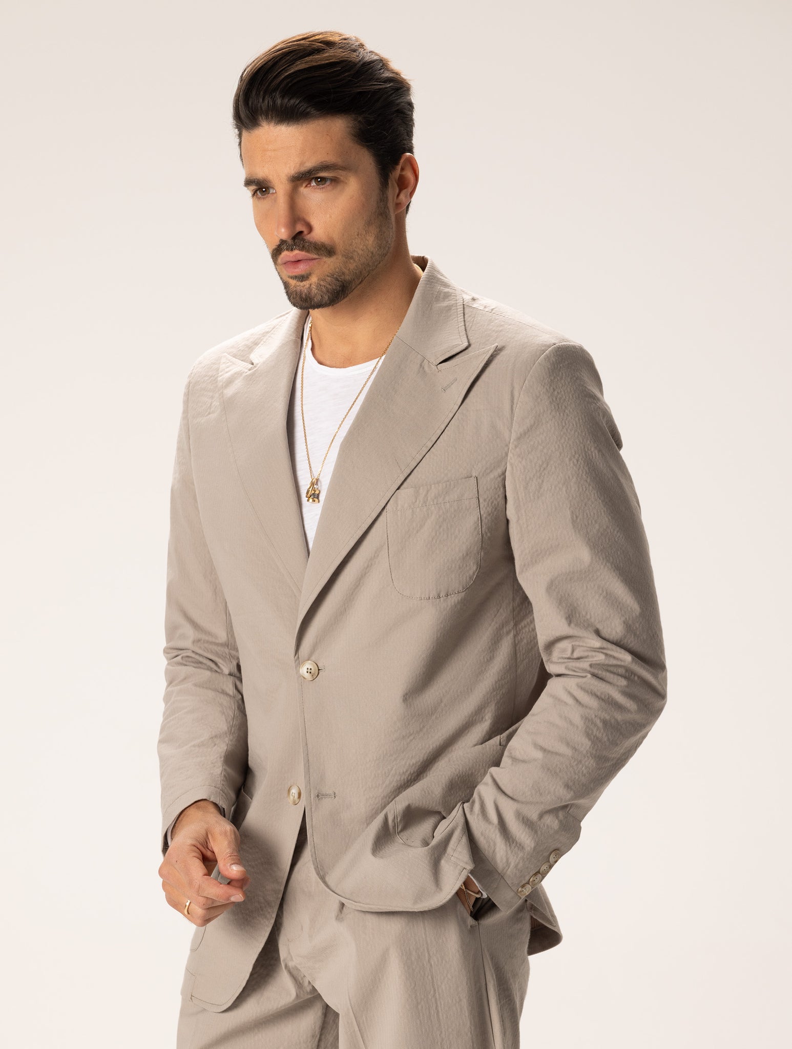 SATORU BLAZER GRIS TÓRTOLA