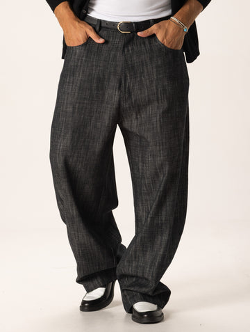 CHOMEI VAQUEROS BAGGY NEGROS