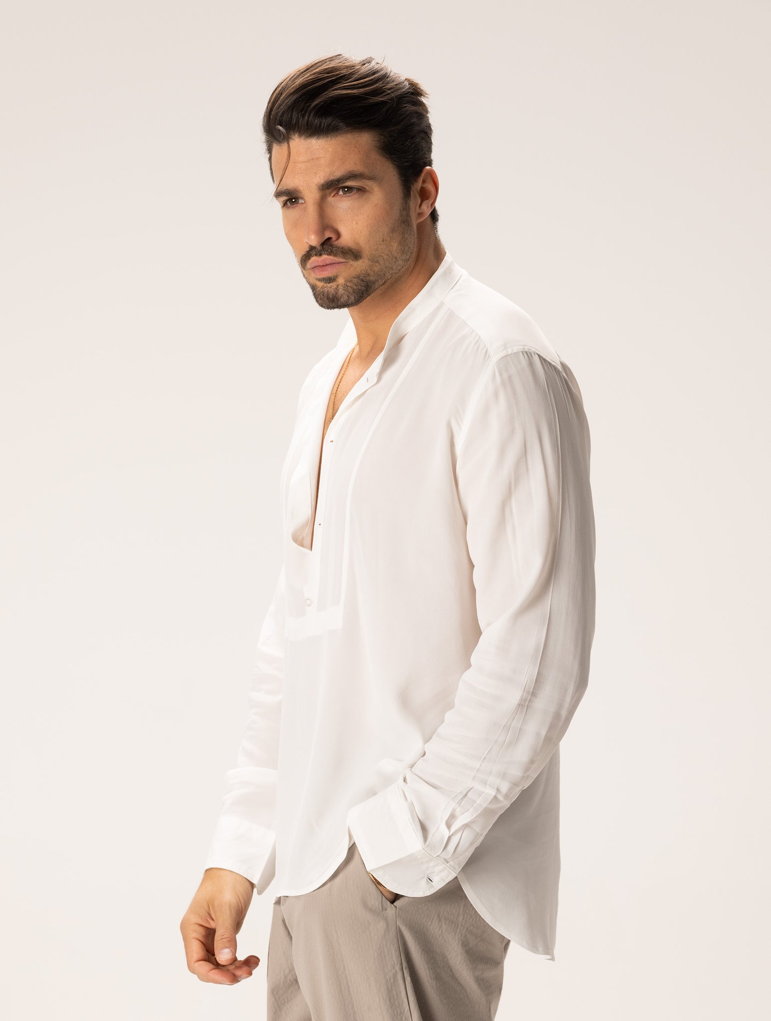 MASAKI  CAMISA CASUAL BLANCA