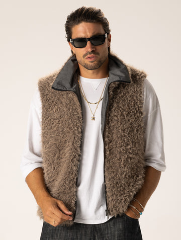 GENJO WESTE MIT SHEARLING-EFFEKT