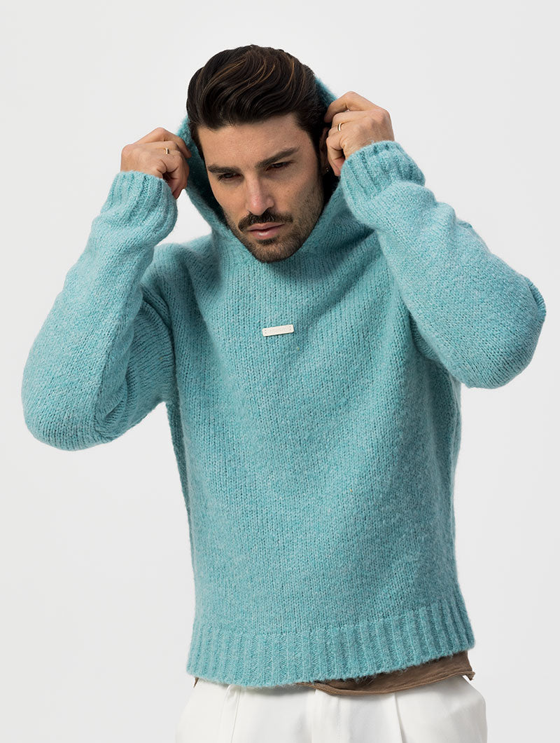 ACE PULL À CAPUCHE TURQUOISE