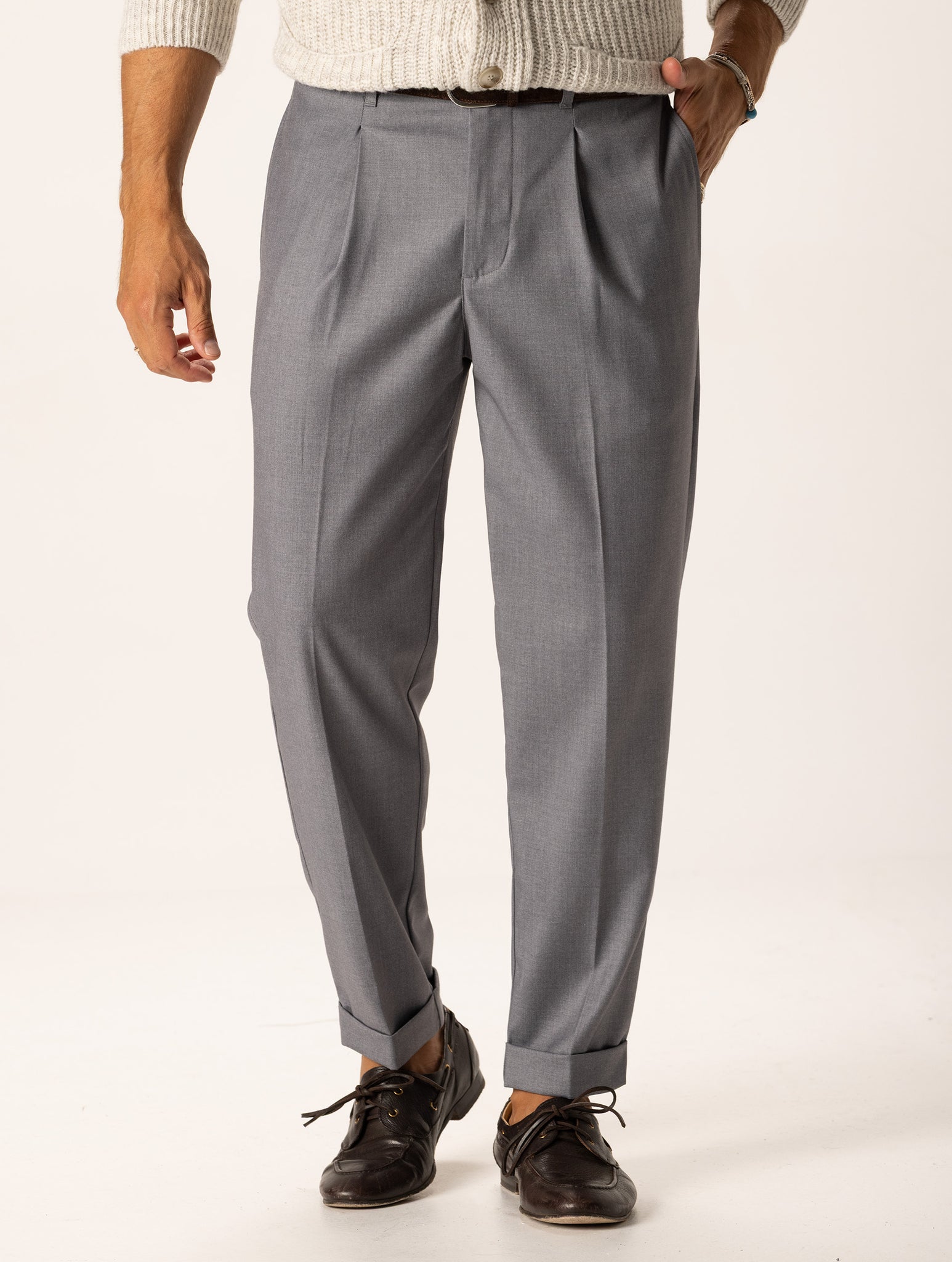BEN PANTALONES FORMALES GRIS