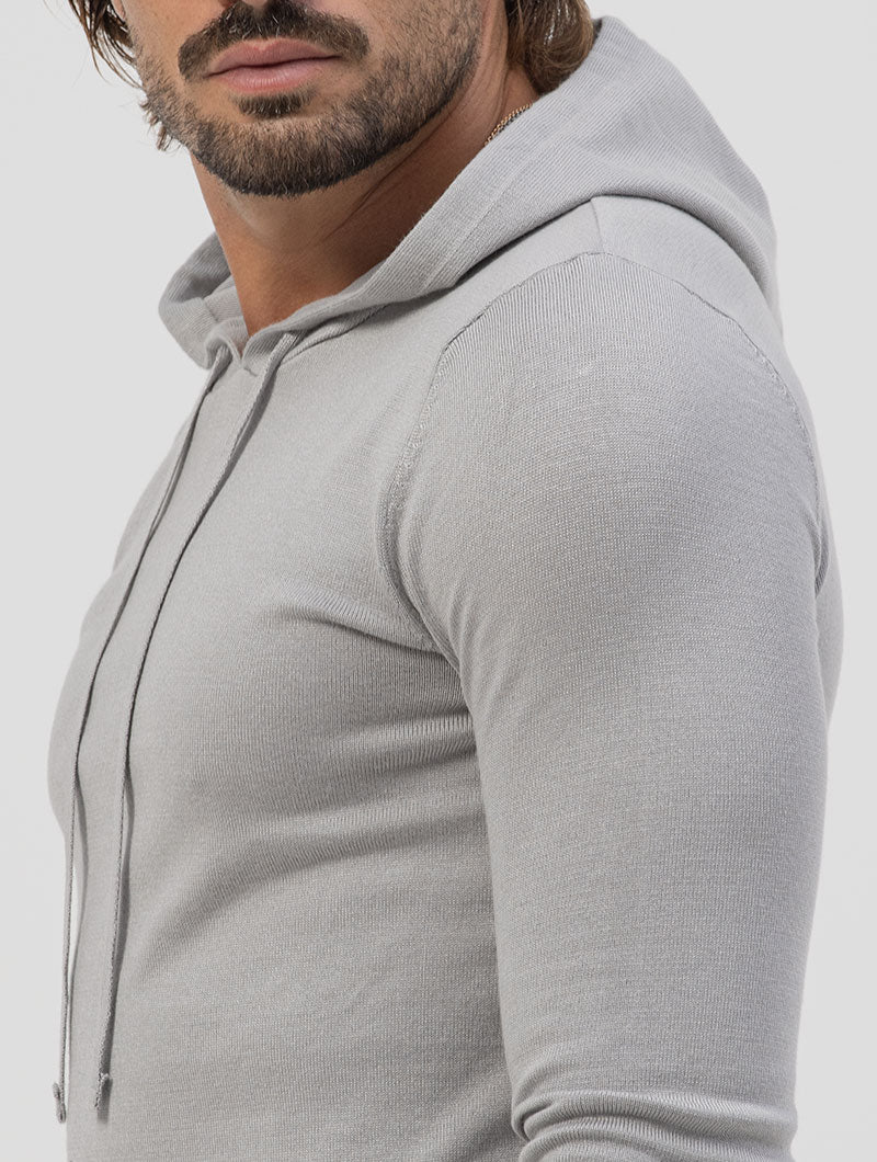 HOODIE SWEATER IN LIGHT GREY