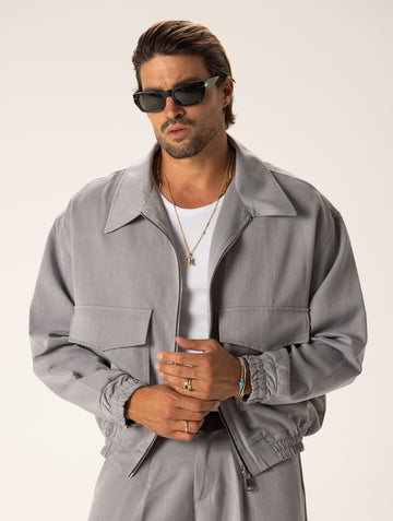 JORDAN VESTE GRIS CLAIR