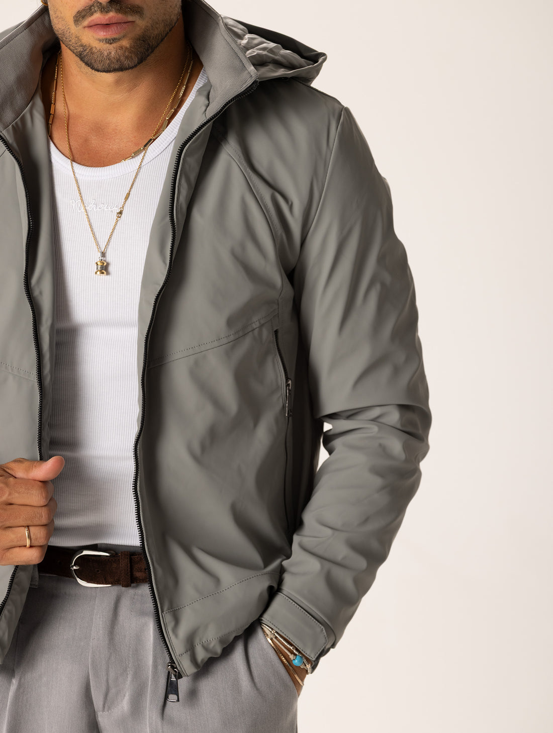 DANIEL CHAQUETA DE TEJIDO TÉCNICO GRIS