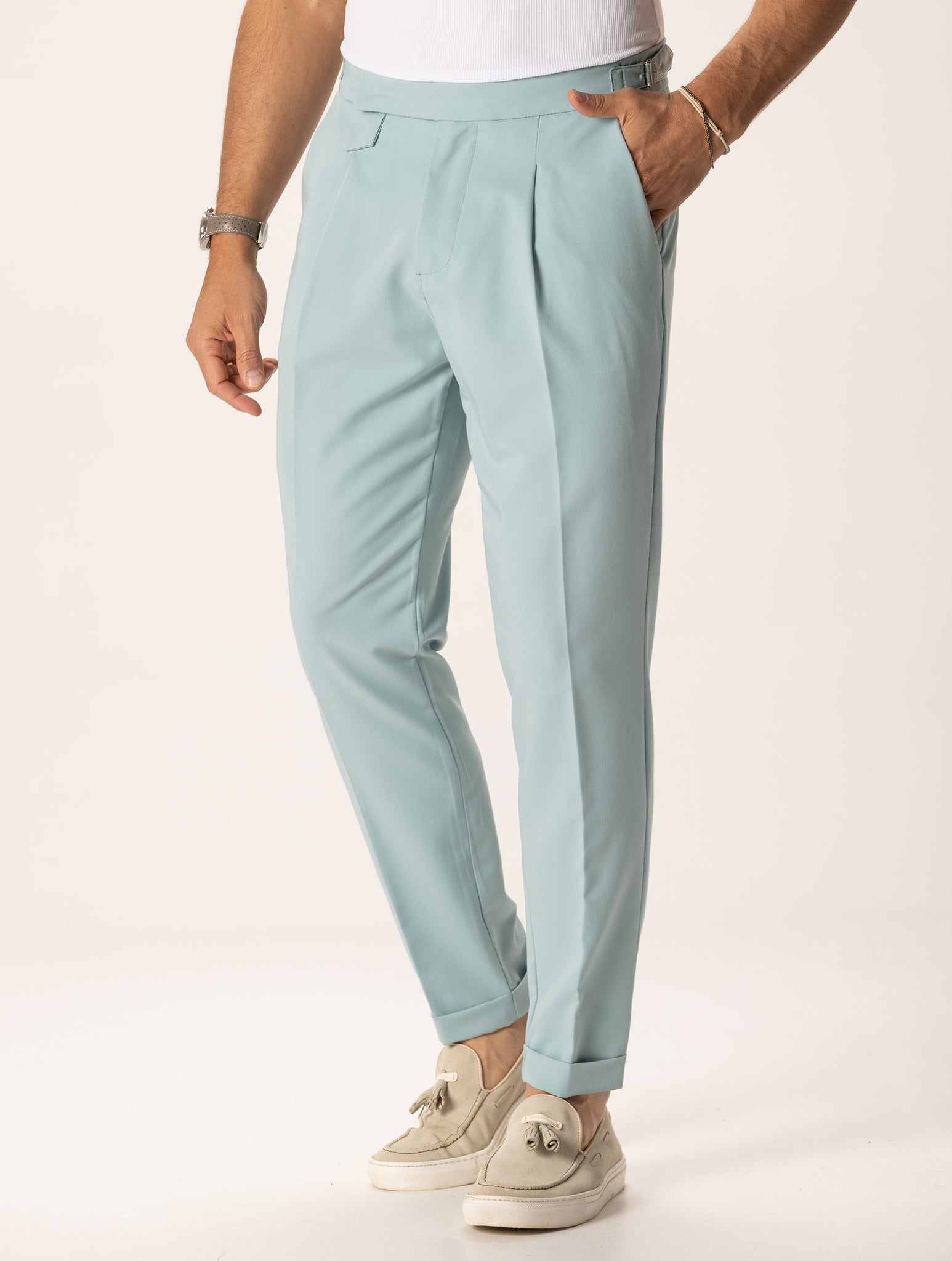 MIYOKO FORMAL PANTS IN TURQUOISE