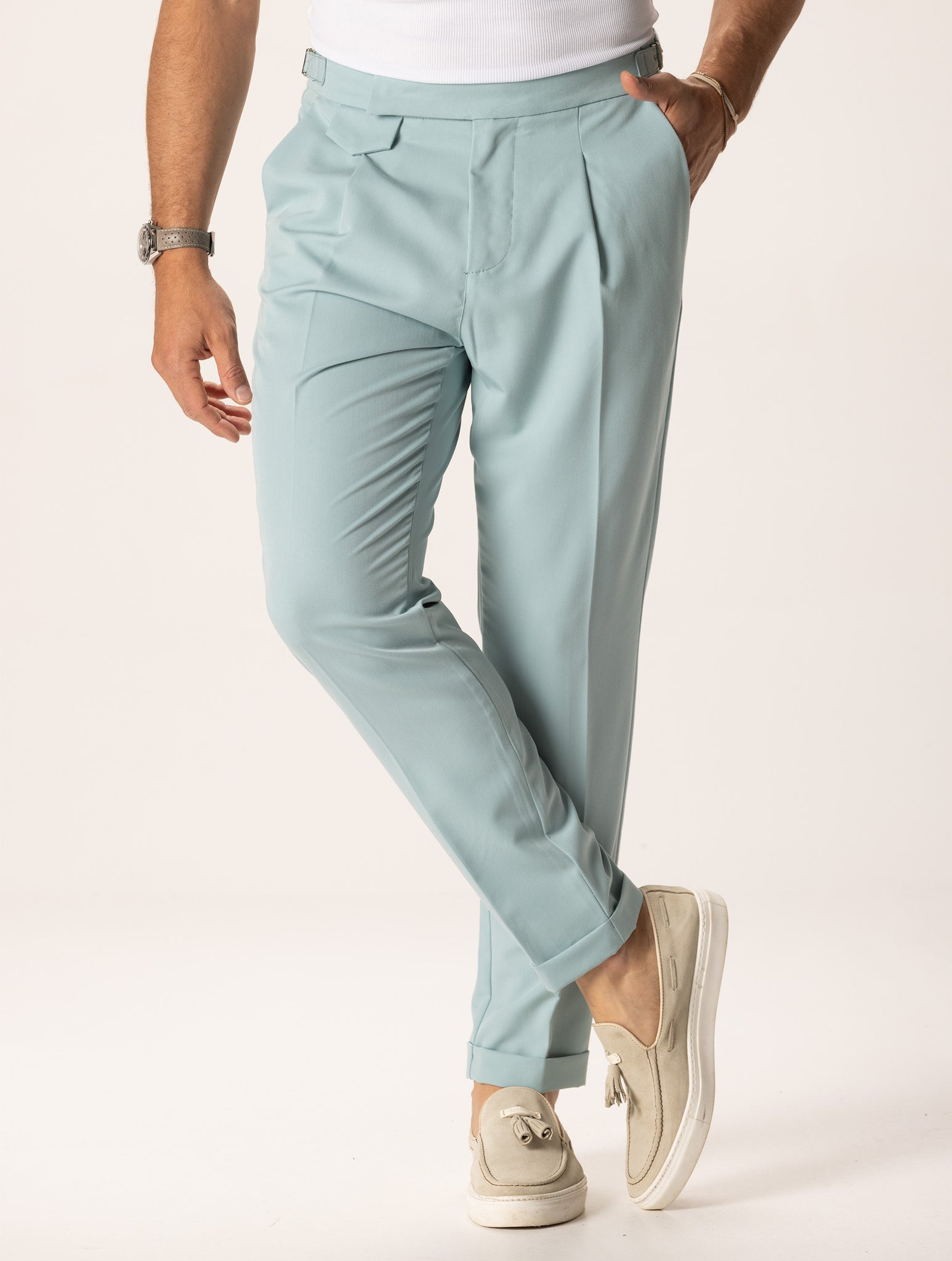 MIYOKO FORMAL PANTS IN TURQUOISE