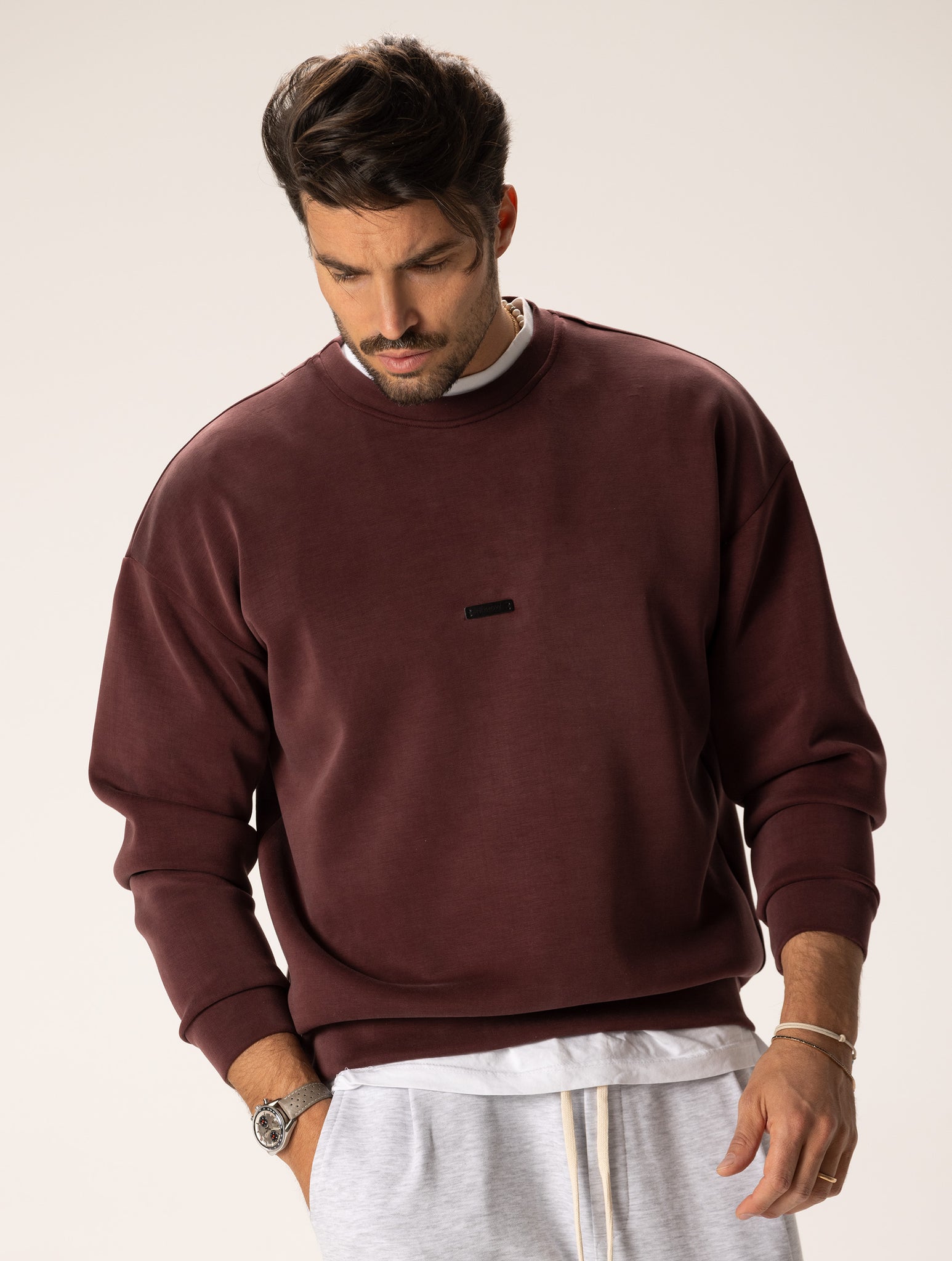 KEN SWEATSHIRT IN BORDEAUX