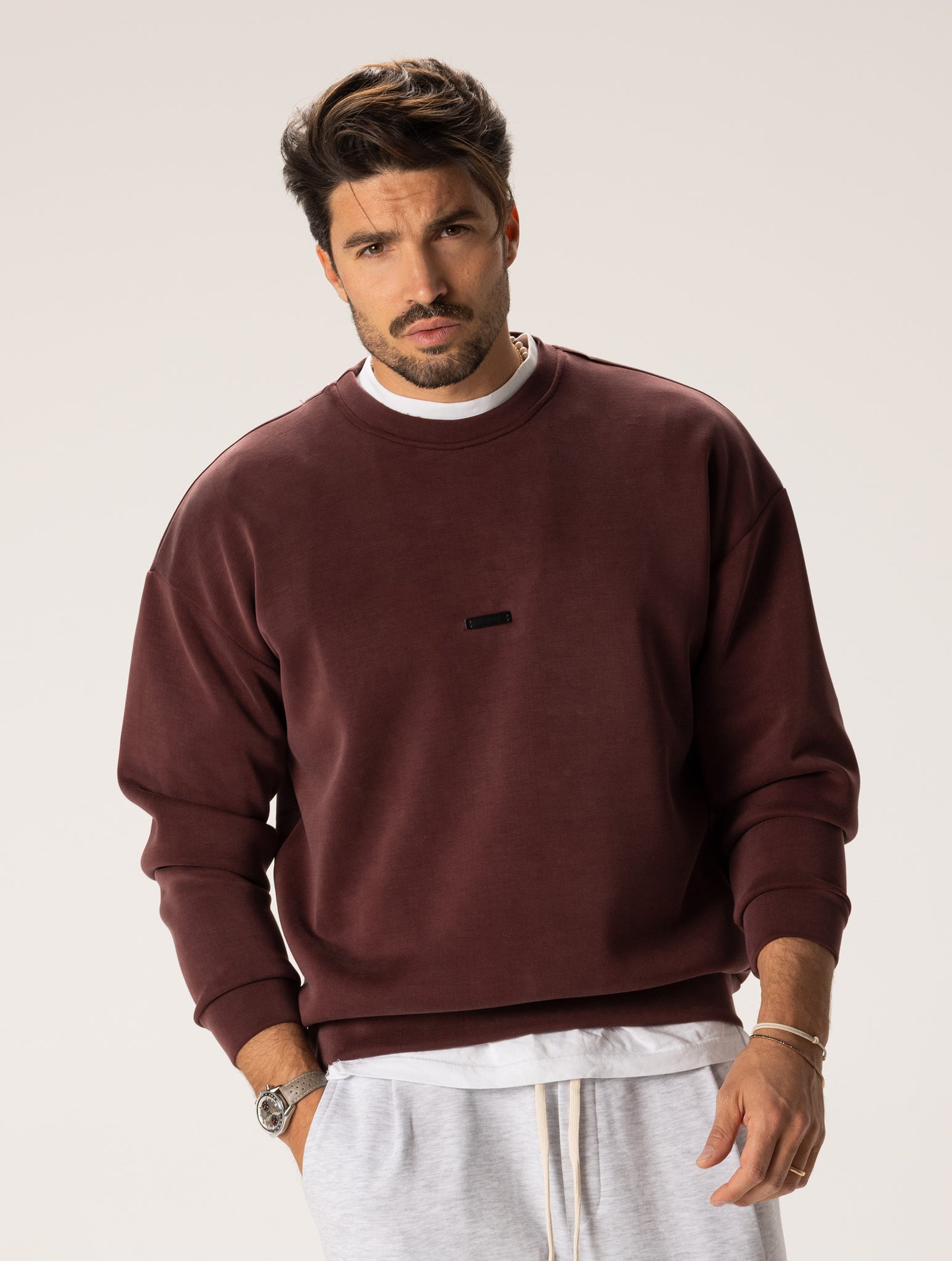 KEN SWEATSHIRT IN BORDEAUX