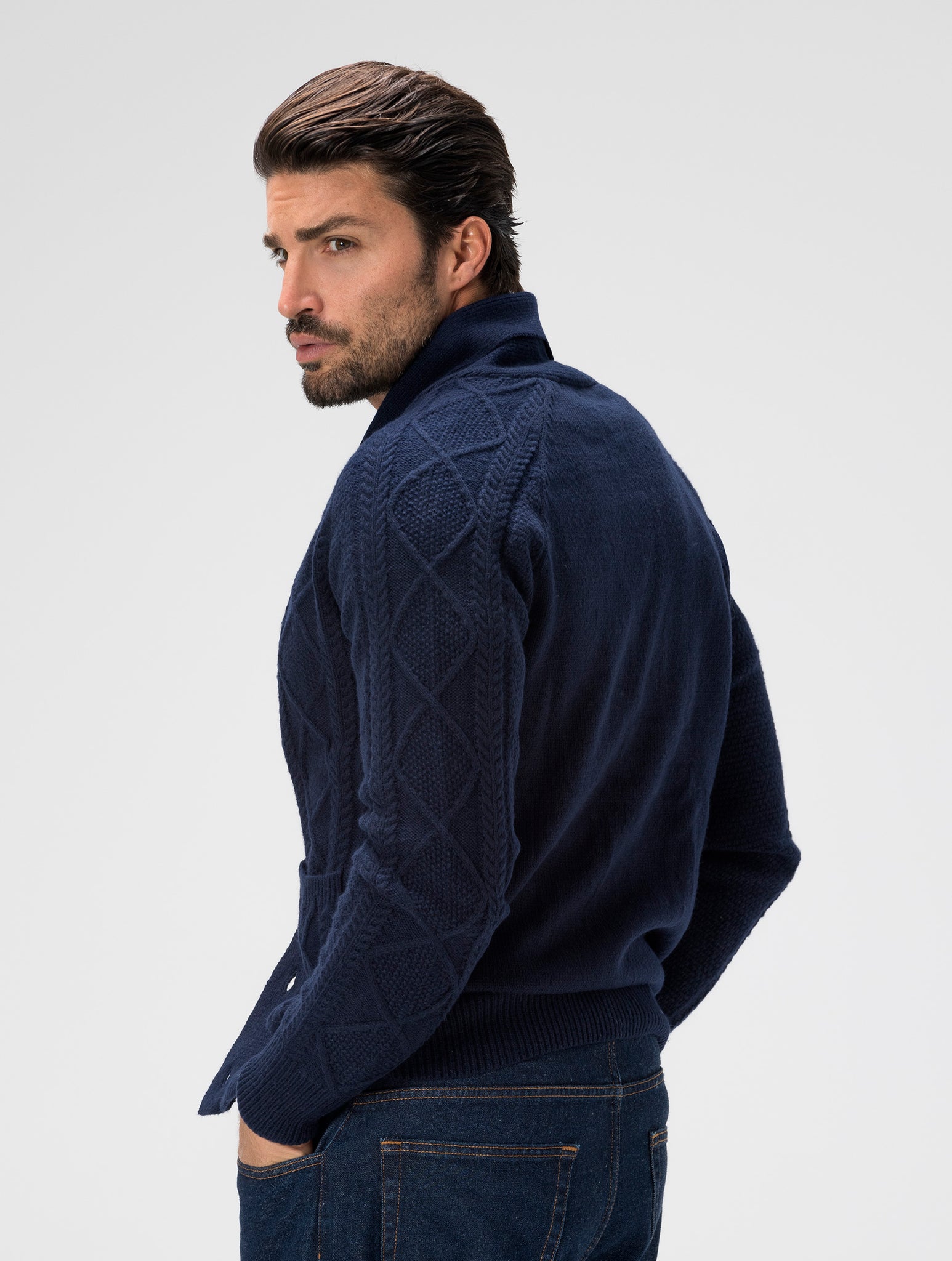 HARVEY CARDIGAN BLEU