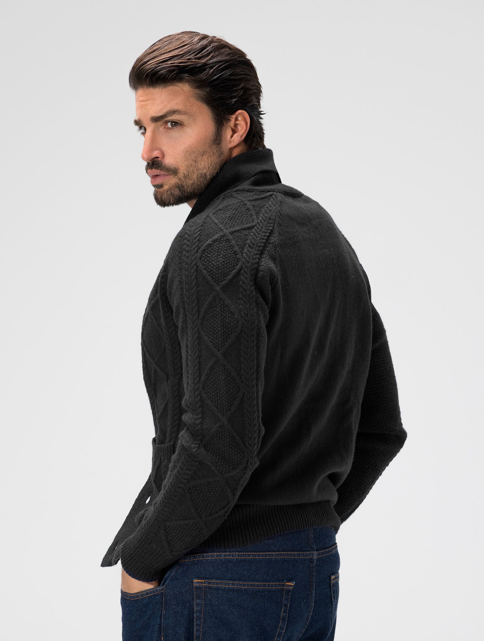 HARVEY CARDIGAN IN BLACK