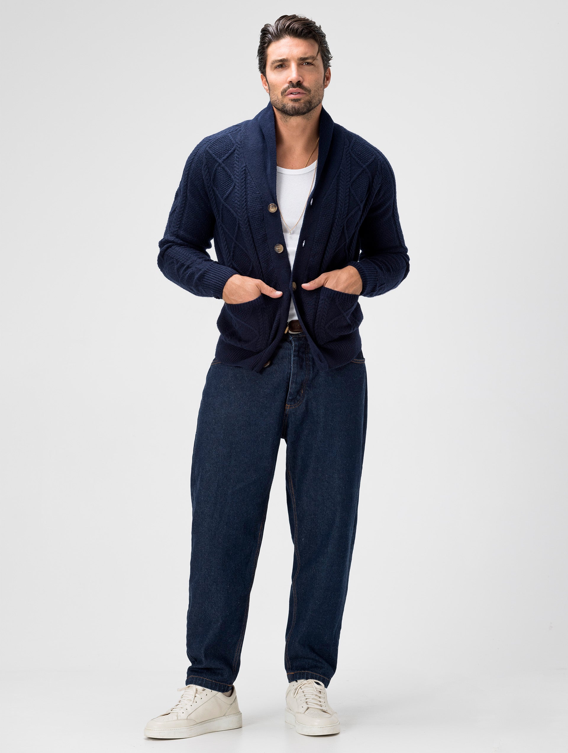 HARVEY CARDIGAN IN BLUE