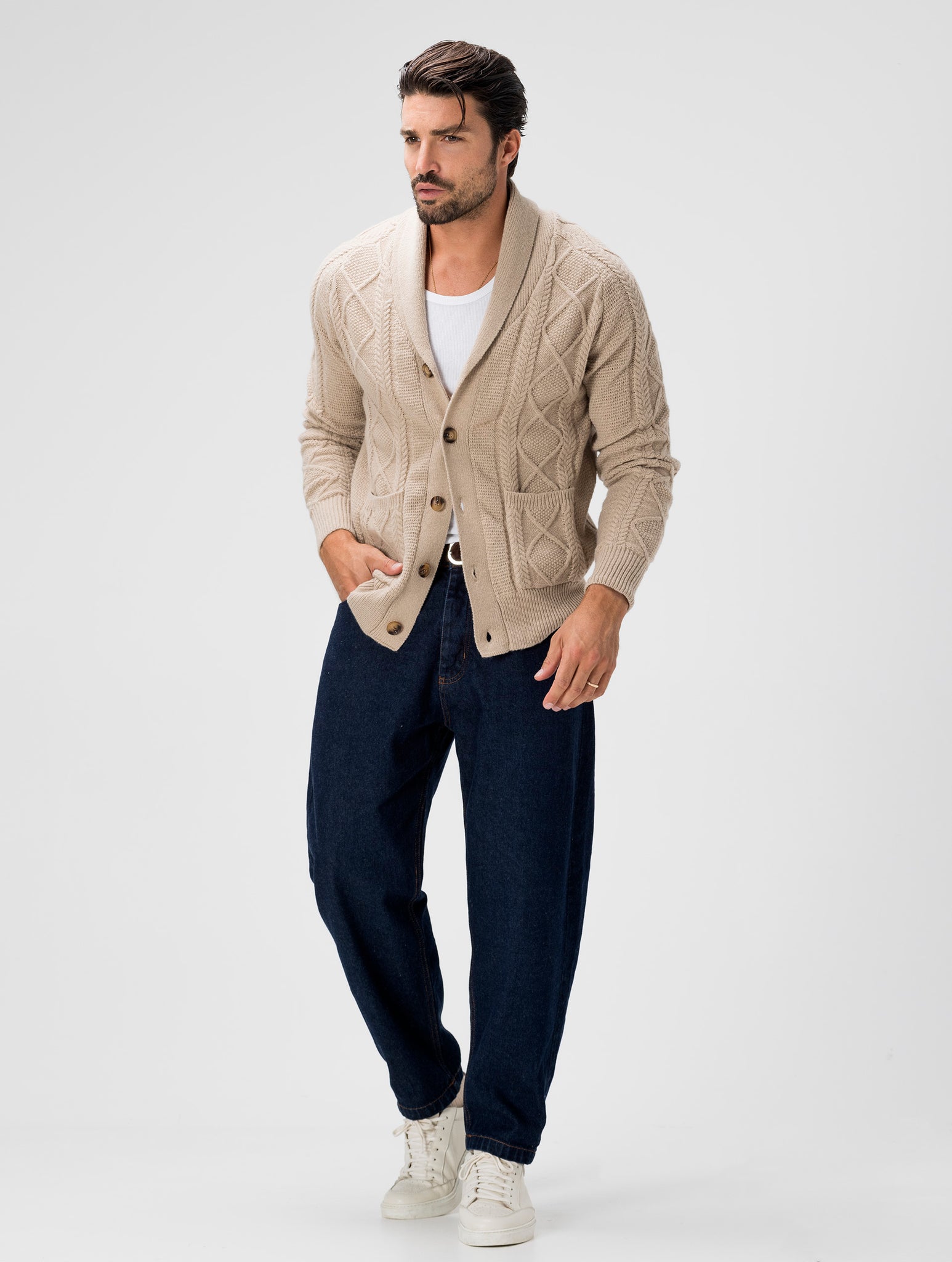 HARVEY CARDIGAN CAMEL