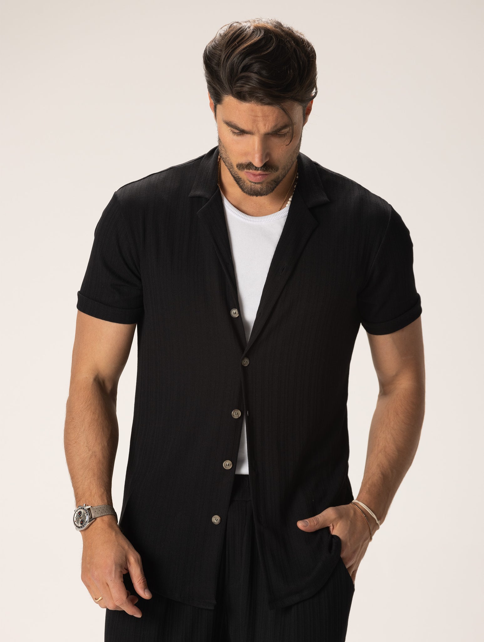 FERGUSON CAMISA CASUAL NEGRA