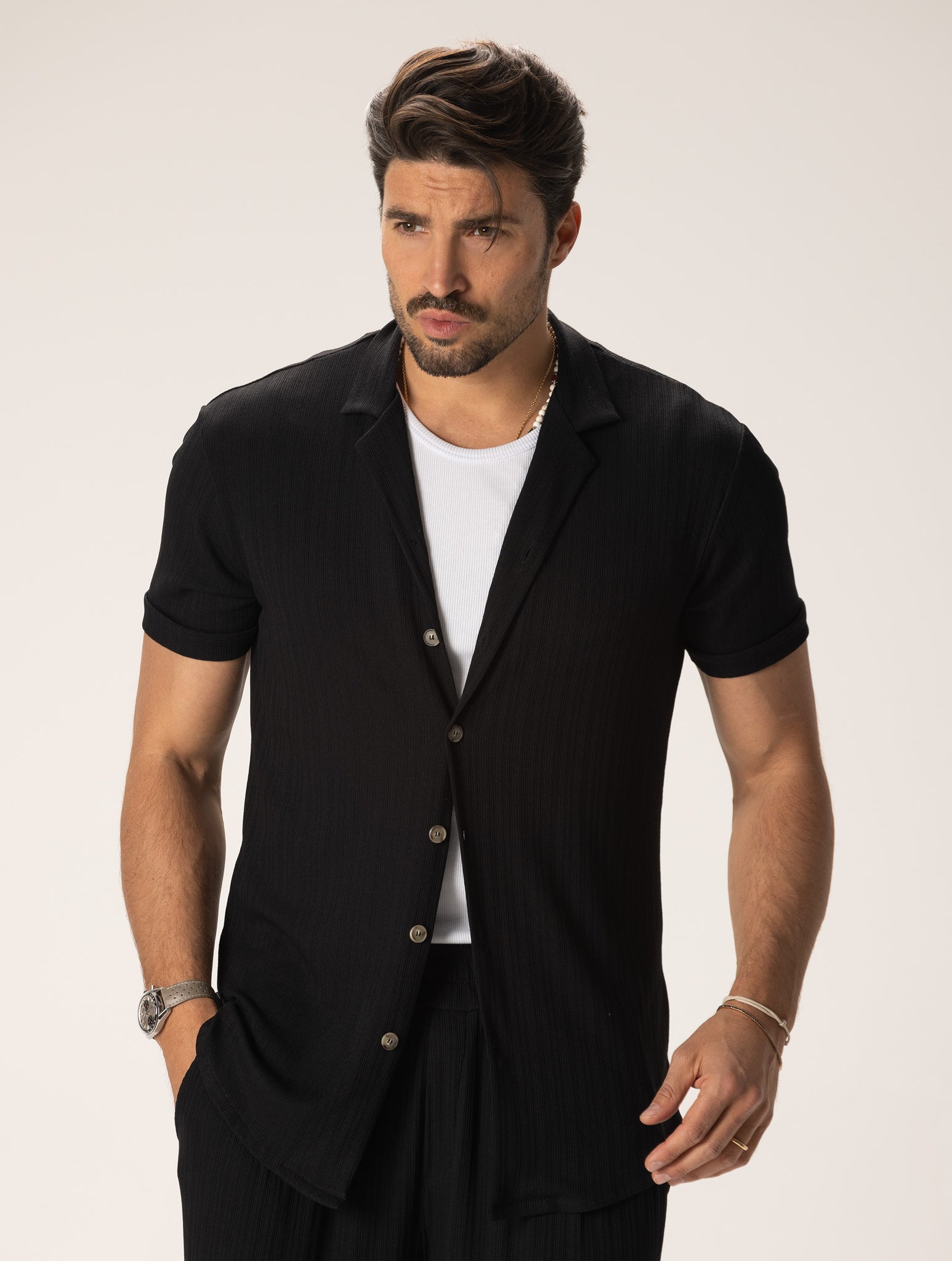 FERGUSON CAMISA CASUAL NEGRA