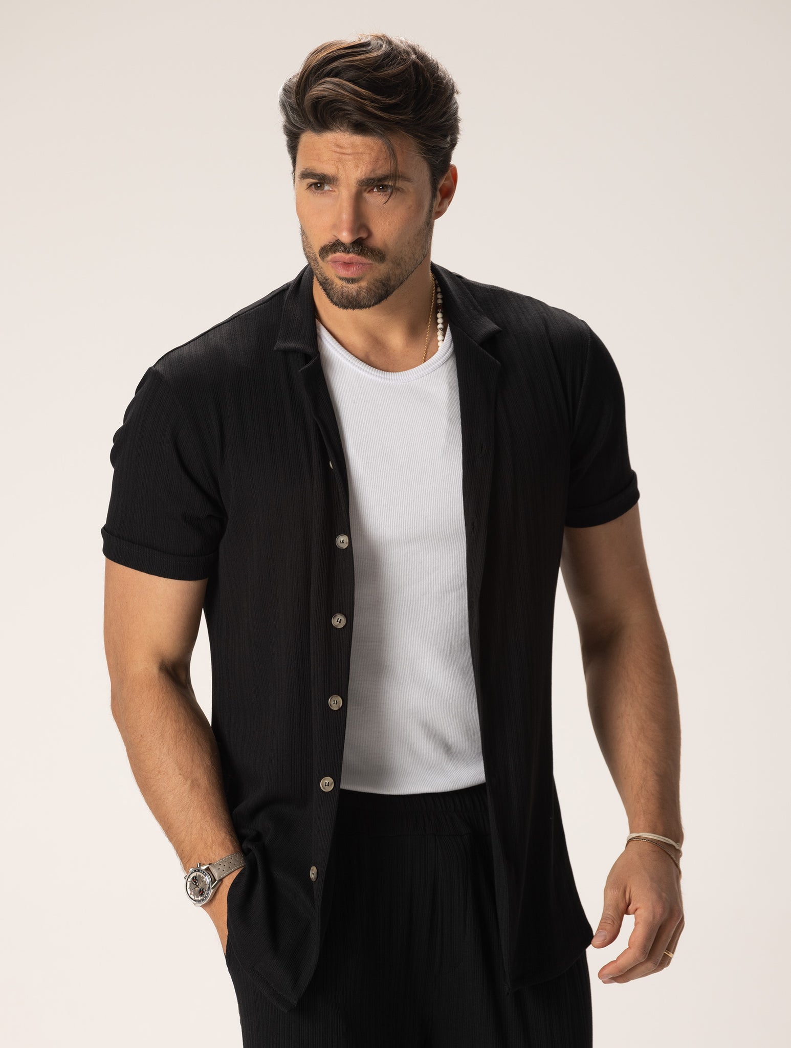 FERGUSON CAMISA CASUAL NEGRA