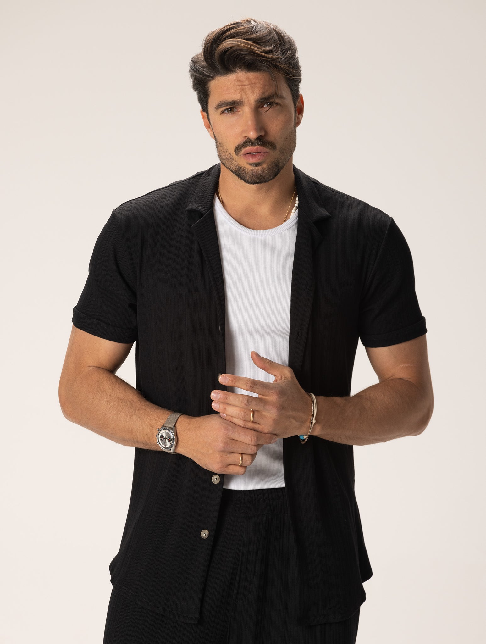 FERGUSON CAMISA CASUAL NEGRA