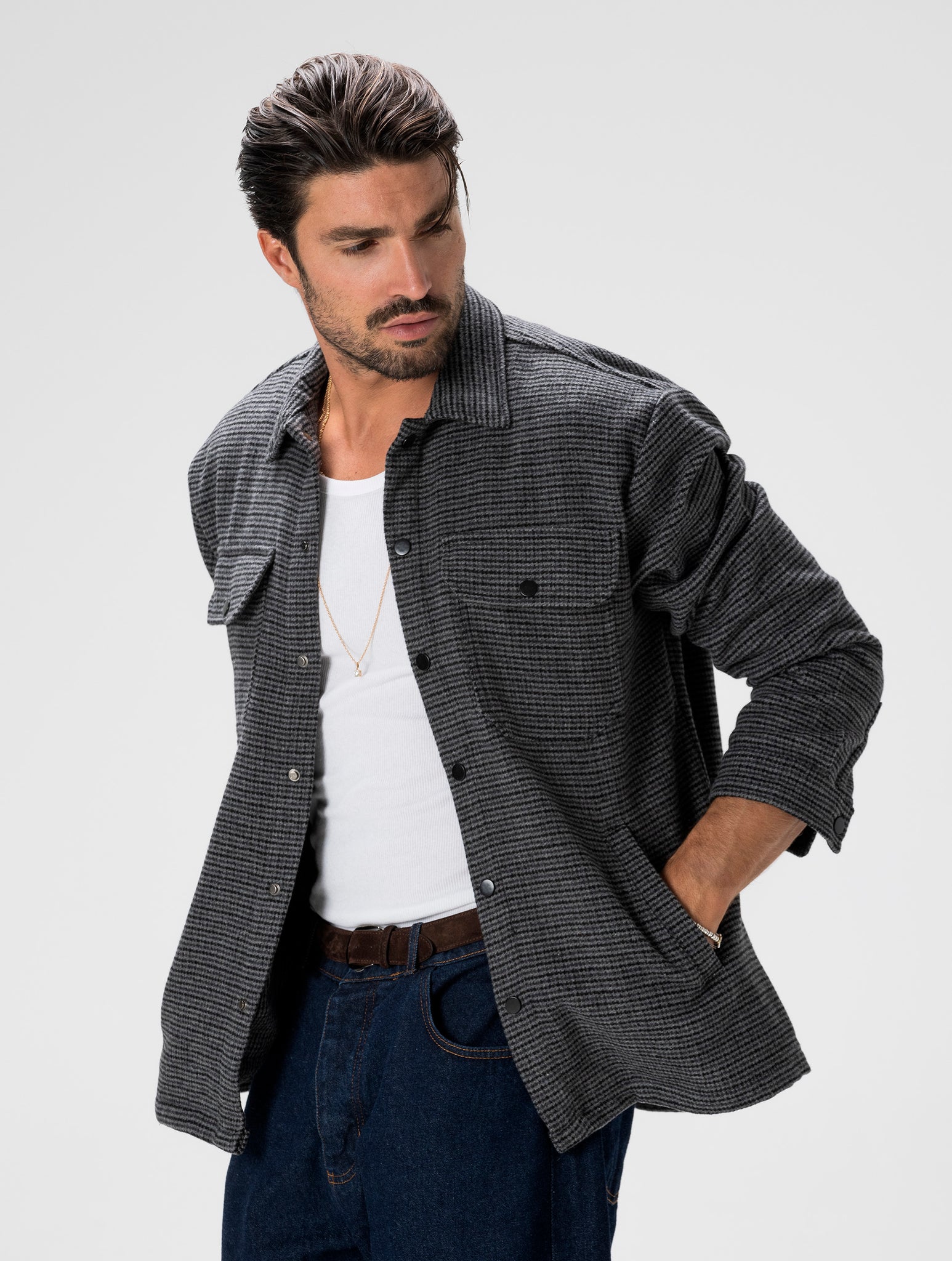 CLARK JACKET IN DEEP GREY